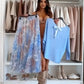 Set 2 pezzi blu: Top con Fiocco e Gonna in Tulle