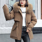 Miglior regalo: cappotto invernale con cappuccio in pile sintetico addensato da donna.
