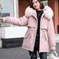 Miglior regalo: cappotto invernale con cappuccio in pile sintetico addensato da donna.