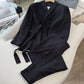 Women's Formal Office 2-Piece Set: Tie-Front Blazer & Wide Leg Pants
