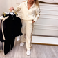 Women's Solid Color Zip Up Sports Suit