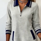 Mini abito donna casual con mezza zip in felpa