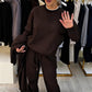 Speciale limitato nel tempo⏰Maglie a girocollo di moda da donna ＆ Pantaloni 2 pezzi