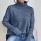 Maglione dolcevita tinta unita moda donna