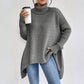 Maglione dolcevita tinta unita moda donna