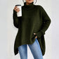 Maglione dolcevita tinta unita moda donna