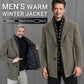 ✈️Men's Elegante giacca invernale in tweed con risvolto dentellato e fodera in piuma d'anatra bianca