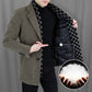 ✈️Men's Elegante giacca invernale in tweed con risvolto dentellato e fodera in piuma d'anatra bianca